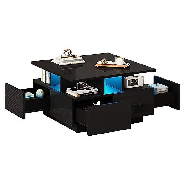 OKWISH Couchtisch Hochglanz Kaffeetisch (Satztisch, Wohnzimmertisch, günstig online kaufen