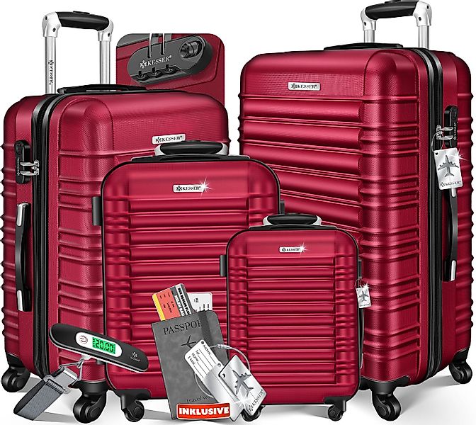 KESSER Kofferset, 4 Rollen, (4 tlg), 4tlg. Hartschalenkofferset Hartschalen günstig online kaufen