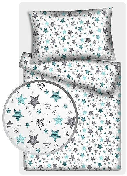 KiGATEX Kinderbettwäsche Stars Vario, 100% Baumwolle, günstig online kaufen