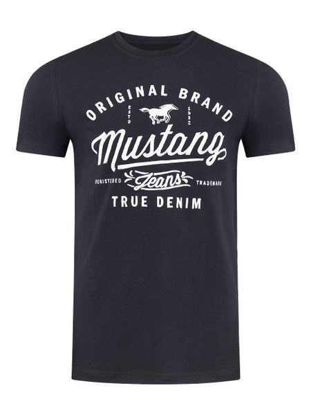 MUSTANG T-Shirt Herren Printshirt Regular Fit günstig online kaufen