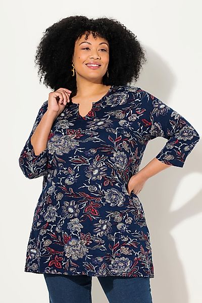 Ulla Popken Longshirt Longshirt Blüten A-Linie günstig online kaufen