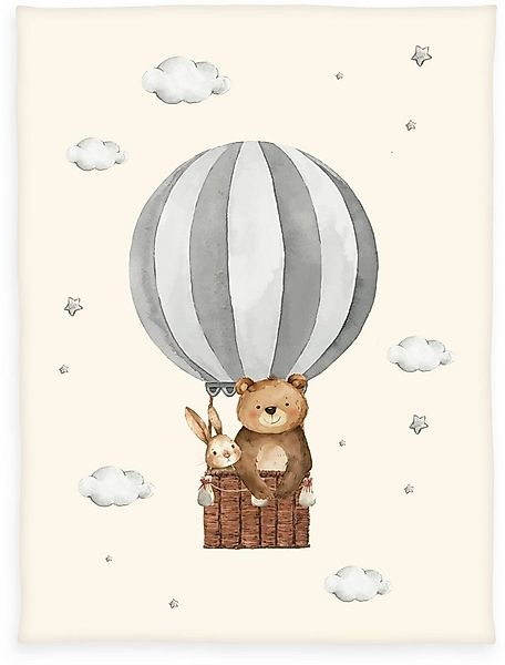 Babydecke babybest Ballonfahrt, Baby Best, niedliches Motiv günstig online kaufen