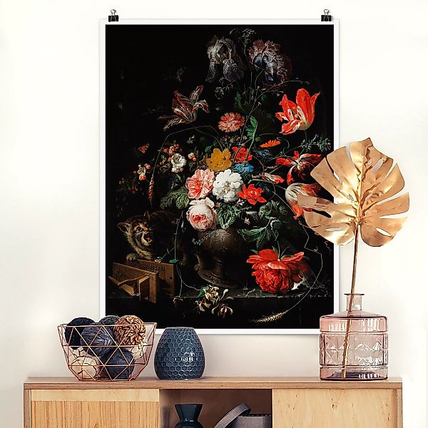 Poster Abraham Mignon - Das umgeworfene Bouquet günstig online kaufen