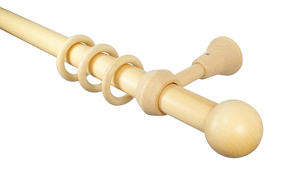 iso-design Gardinenstange 28 mm Holz Natur günstig online kaufen