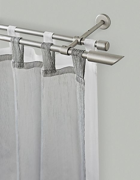 GARESA Gardinenstange "ZYLI" Ø 16 mm 2 läufig-läufig Wunschmaßlänge Vorhang günstig online kaufen