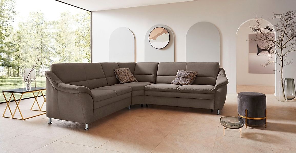 Home affaire Ecksofa "Cardoso L-Form" mit Trapezecke für mehr Sitzkomfort, günstig online kaufen