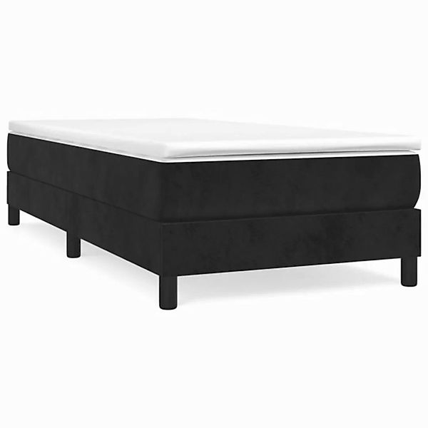 furnicato Bett Bettgestell Schwarz 90x190 cm Samt (1-tlg) günstig online kaufen