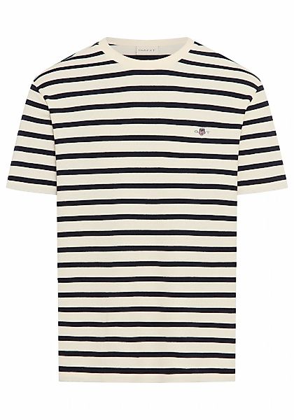 Gant T-Shirt "WAFFLE STRIPE", mit Struktur, gestreift, regular fit, Rundhal günstig online kaufen