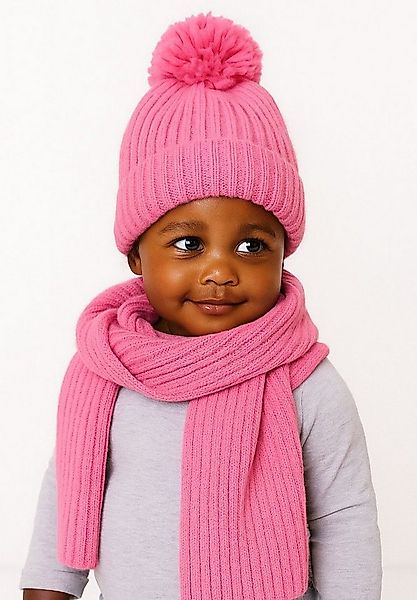 MINOTI Mütze & Schal Bommelmütze mit Umschlag und Schal (2 tlg) Mütze mit B günstig online kaufen