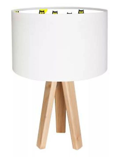 Tischleuchte Schirm Kinderlampe Weiß bunt Holz günstig online kaufen