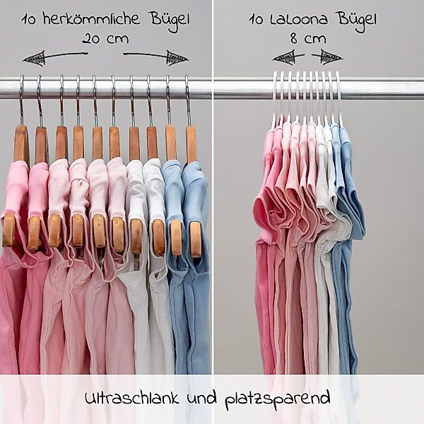LaLoona Kleiderbügel Weiß, Babykleiderbügel 22 Stück günstig online kaufen