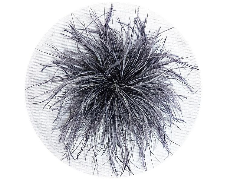 Brosche Federbrosche Grau Blau Clip Antecker Federn Klammer Haarklammer Str günstig online kaufen