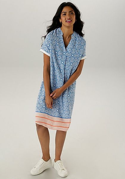 Aniston SELECTED Blusenkleid mit farbharmonischen Ornamenten-Musterung günstig online kaufen