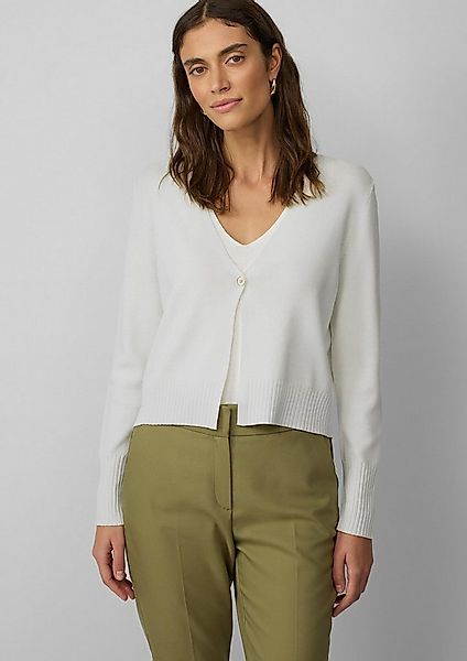 s.Oliver Cardigan Strickjacke Kurzer Feinstrick-Cardigan aus Viskosemix mit günstig online kaufen