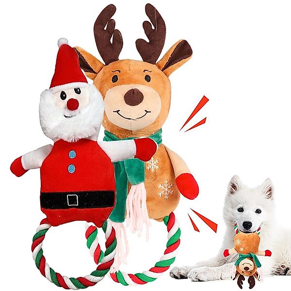 Ledander Tierkuscheltier 2er-Set Weihnachts-Kauspielzeug Interaktives für günstig online kaufen