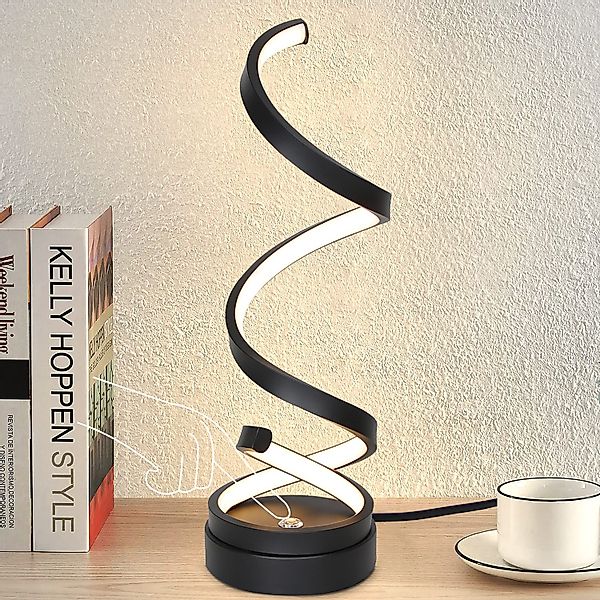 Nettlife LED Tischleuchte Schwarz Tischlampe Nachttischlampe günstig online kaufen