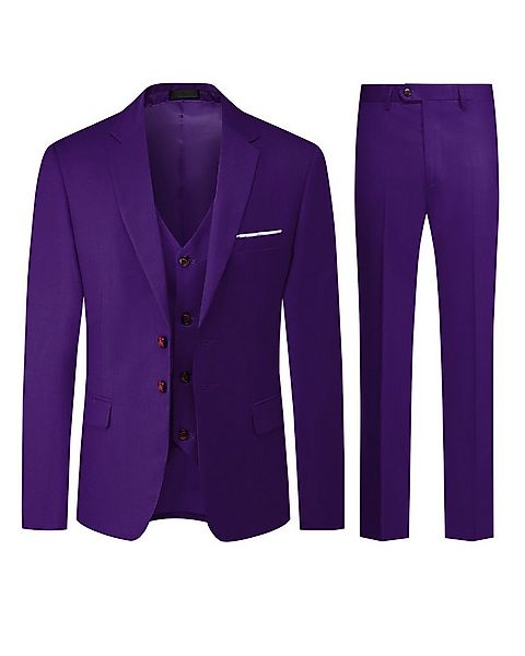 Allthemen Anzug (3 tlg) Herren Slim Fit Hochzeitsanzug komplett eleganter A günstig online kaufen