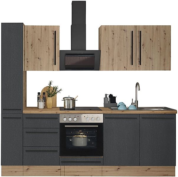 KOCHSTATION Küchenzeile Florida, Breite 240 cm, wahlweise mit E-Geräten,Sof günstig online kaufen