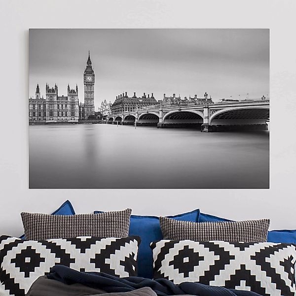 Leinwandbild - Querformat Westminster Brücke und Big Ben günstig online kaufen