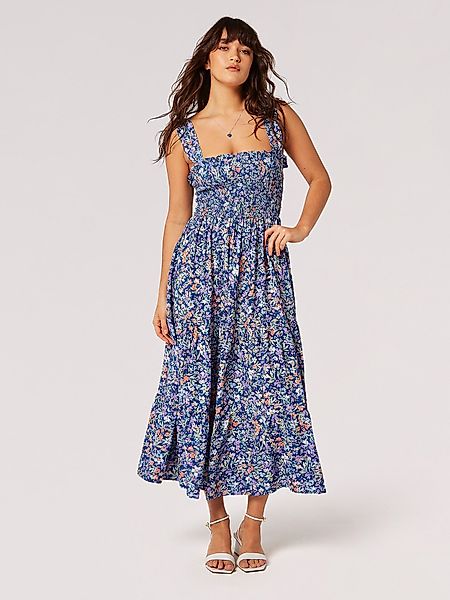 Apricot Midikleid Florales Sommerkleid, (1-tlg) mit günstig online kaufen