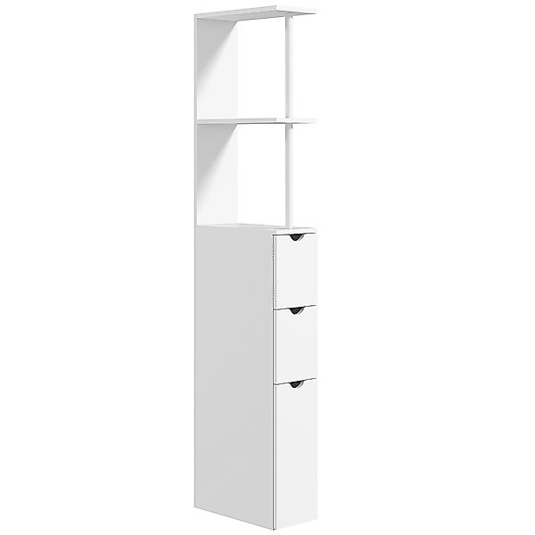 HOMCOM Badezimmerschrank, Badezimmerschrank, mit Schubladen, offenen Regale günstig online kaufen