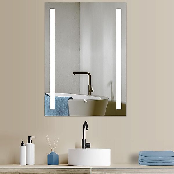 HOKO Badspiegel mit beleuchtung 50x70/60x80cm Wandspiegel günstig online kaufen