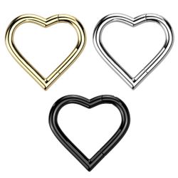 Taffstyle Nasenpiercing Septum Piercing Herz Segmentring günstig online kaufen