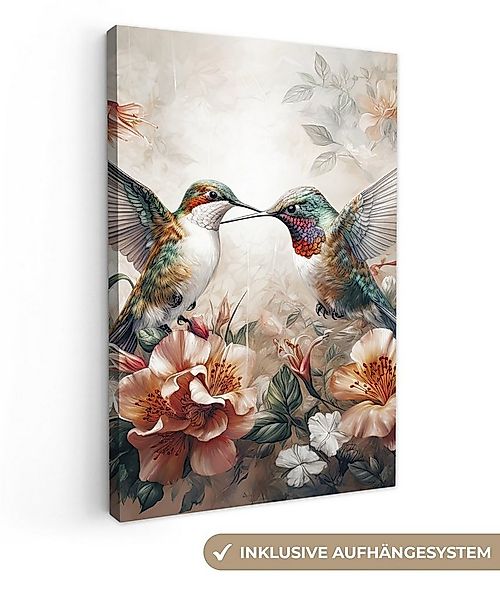 OneMillionCanvasses® Leinwandbild Kolibri - Vögel - Blumen - Natur, Fotodru günstig online kaufen