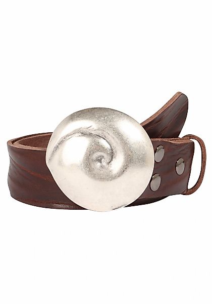 Rettungsring Gürtel Ledergürtel mit austauschbarer Schließe "Muschel Rund S günstig online kaufen