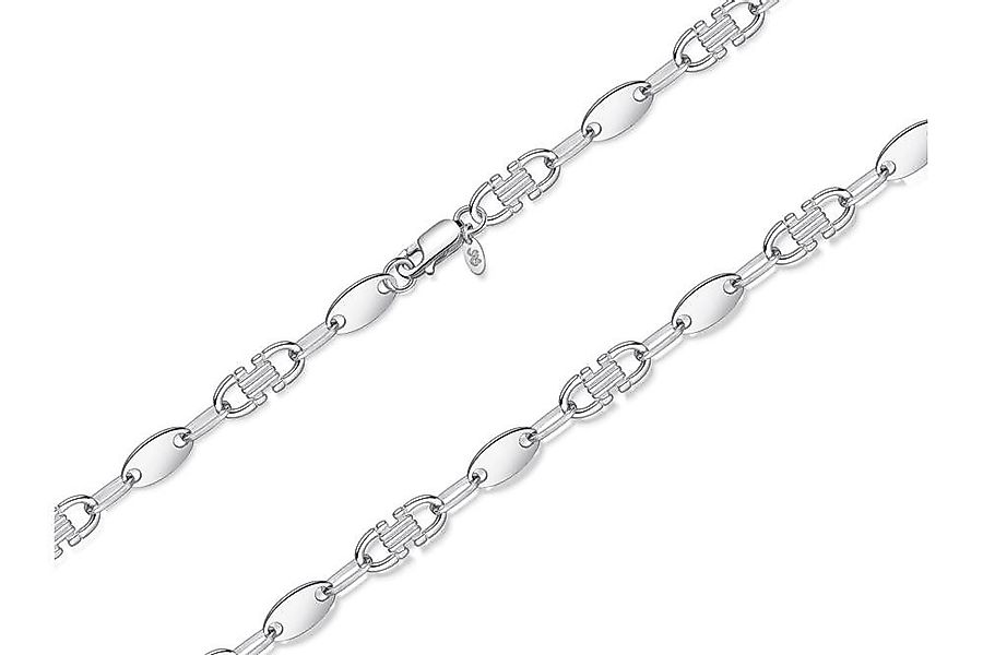 Silberkettenstore Kette mit Anhänger Plattenkette (Steigbügelkette) günstig online kaufen