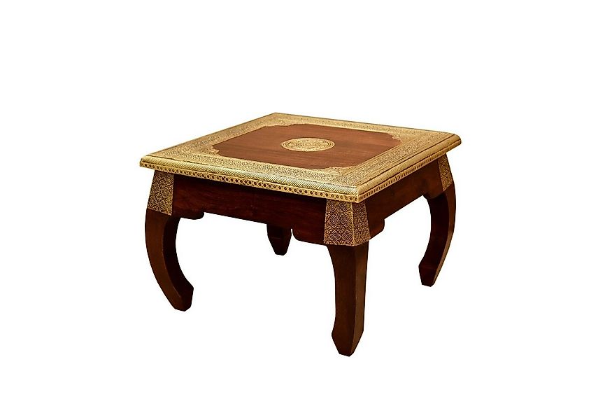 Casa Moro Opiumtisch Couchtisch Beistelltisch Massivholz Messing 38 x 38 cm günstig online kaufen