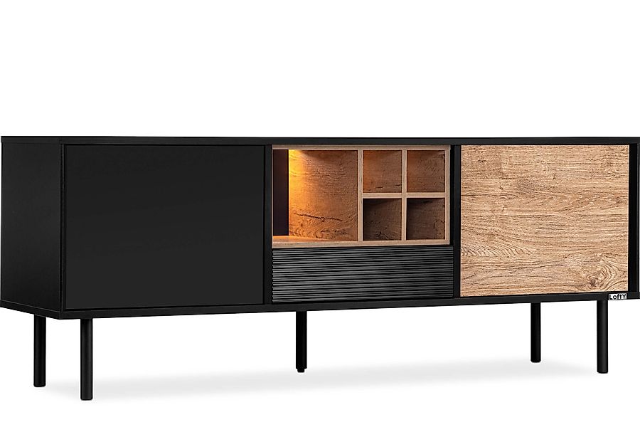 KONSIMO® TV-Schrank LOFTY TV-Board, Fernsehschrank Lowboard, günstig online kaufen