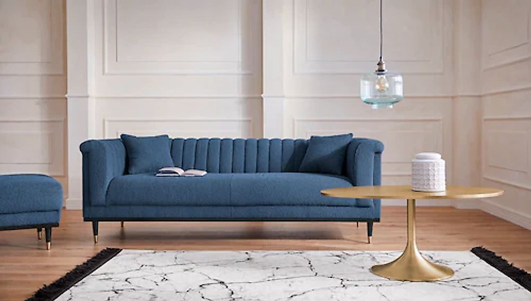 Home affaire 3-Sitzer »Chamby New« im Bouclé-Strukturbezug mit Steppung im günstig online kaufen