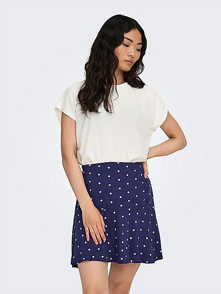 ONLY Kurzarmshirt ONLMOLLY S/S O-NECK DOBBY TOP JRS Materialmix, regular fi günstig online kaufen