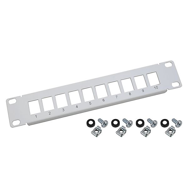 HMF 63345 UTP Keystone-Patchpanel für Serverschrank 10 Ports RJ45 10 Zoll 1 günstig online kaufen