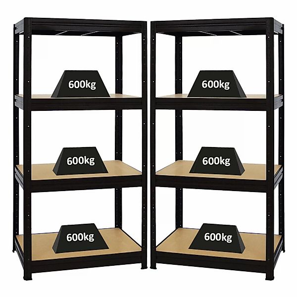 PROREGAL Mega Deal 2er-Sparset Profi-Schwerlastregal DINO HxBxT 180x90x60cm günstig online kaufen