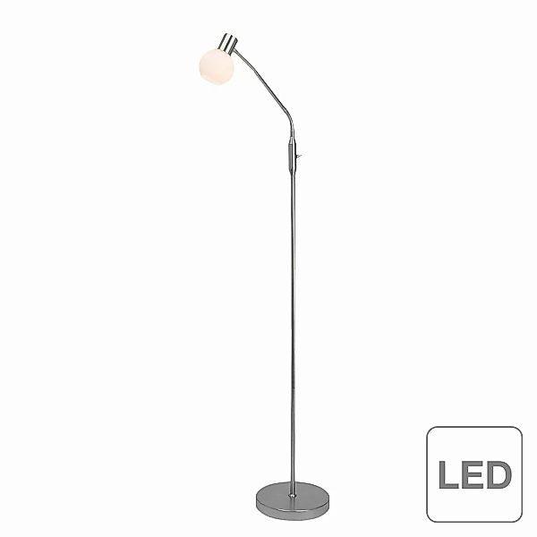 LED Stehleuchte Philo in Silber und Weiß 4W 400lm günstig online kaufen