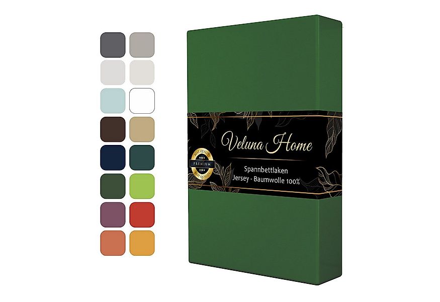 Veluna Home Spannbettlaken Premium Jersey Bettlaken, 150 g/m² Spannbetttuch günstig online kaufen