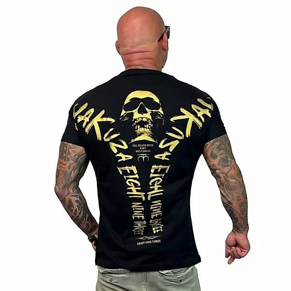 YAKUZA T-Shirt VIP Skull Tree mit goldenem Metallic-Print günstig online kaufen