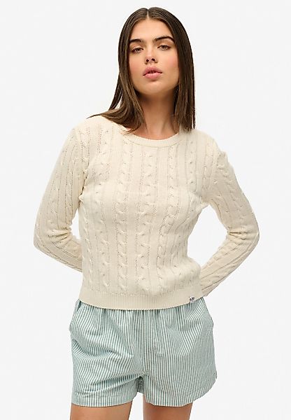 Superdry Strickpullover "ESSENTIALS SLIM CABLE JUMPER" günstig online kaufen
