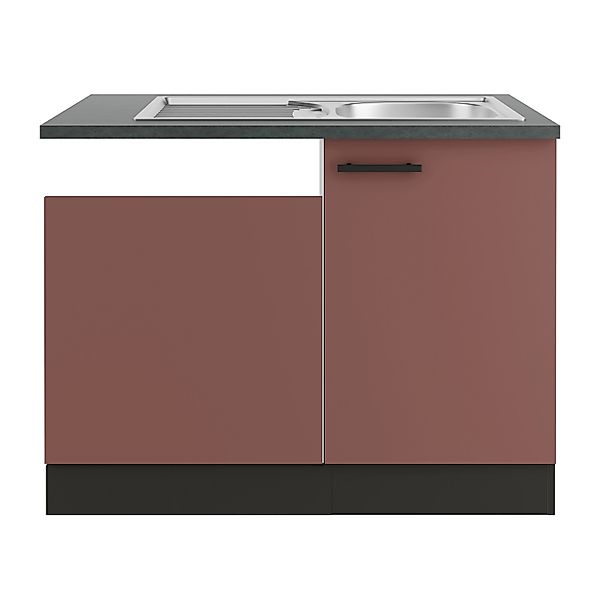 OPTIFIT Nizza407 Spülenschrank-Set Rostrot günstig online kaufen