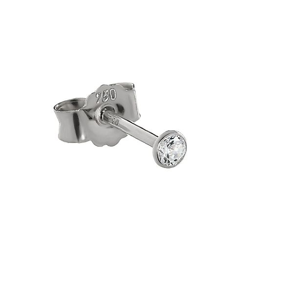 NKlaus Single-Ohrstecker Einzel 2,3mm Ohrstecker Weißgold günstig online kaufen