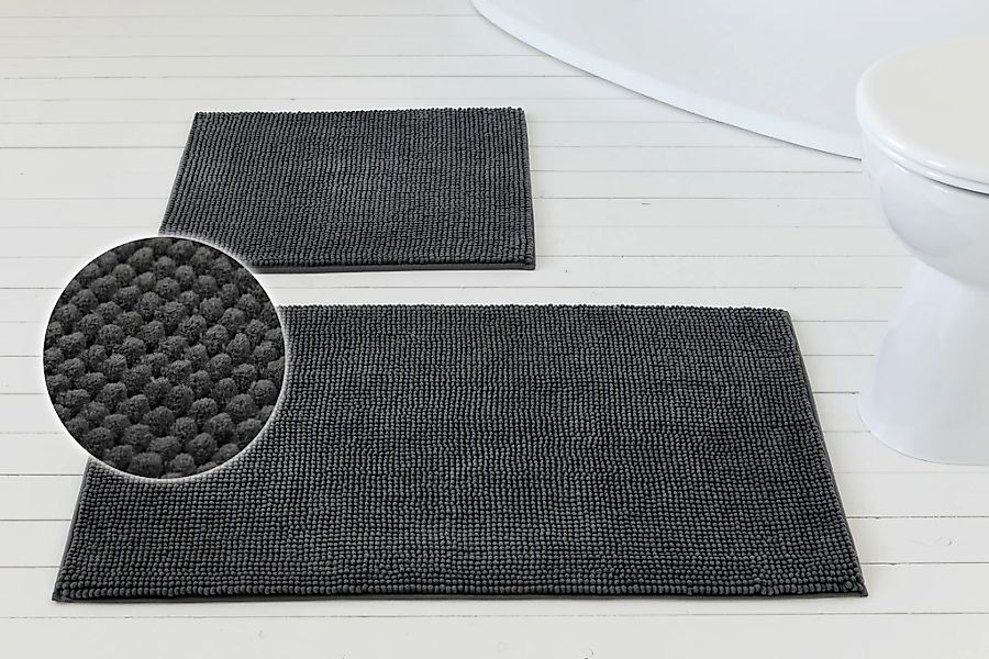 OTTO home Badematte "Kaelan, weicher Chenille" Höhe 14 mm rutschhemmend bes günstig online kaufen