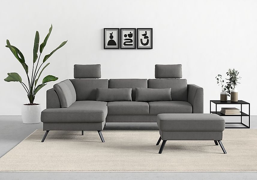 sit&more Ecksofa "Lindholm L-Form", mit Sitztiefenverstellung und Federkern günstig online kaufen