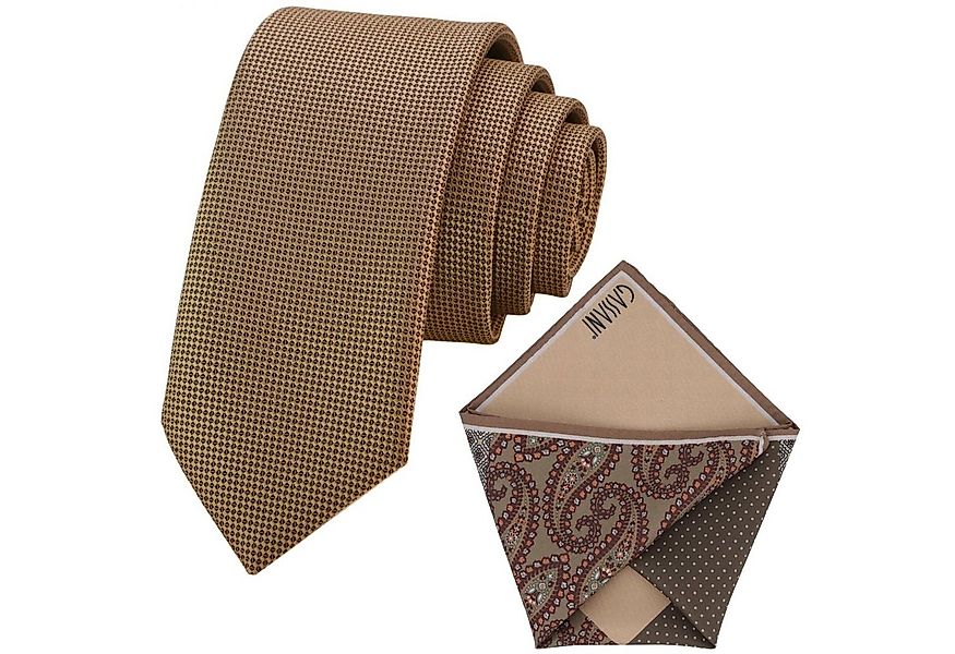 GASSANI Krawatte Herren-Krawatte Rips Fine Karo, z. Anzug Schmal Slim, Uni günstig online kaufen