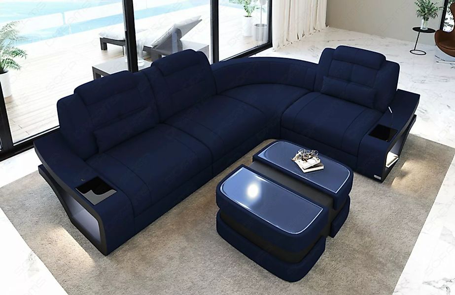 Sofa Dreams Ecksofa Polster Stoff Couch Sofa Elena L Form M Stoffsofa Mikro günstig online kaufen