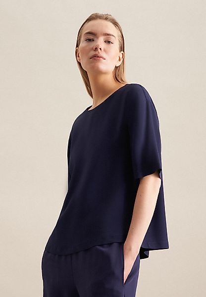 seidensticker Shirtbluse "Schwarze Rose", Kurzarm Rundhals Uni günstig online kaufen