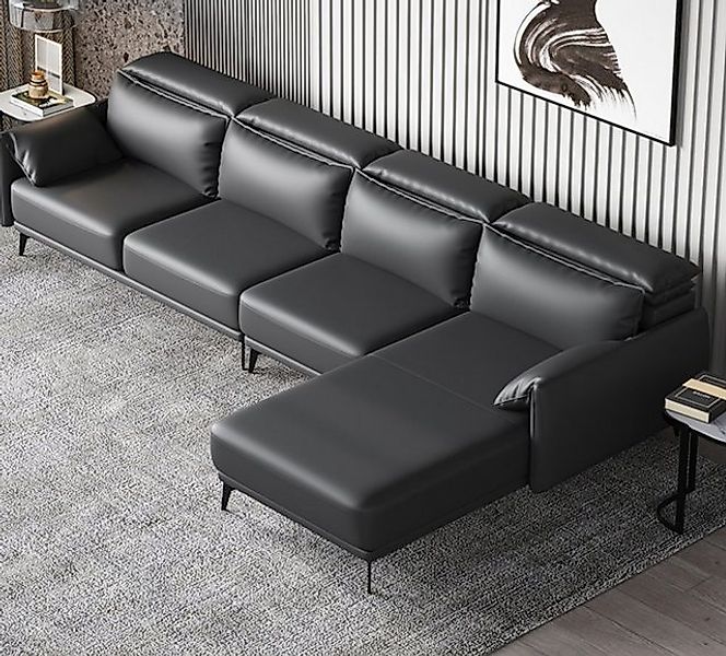 JVmoebel Ecksofa Ledersofa Polster Eck Couch Sitz Eck L Form Garnitur Sofa günstig online kaufen