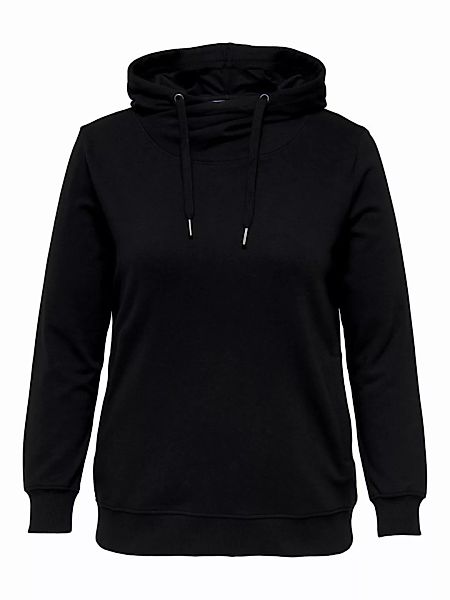 ONLY Curvy Hoher Kragen Sweatshirt Damen Schwarz günstig online kaufen
