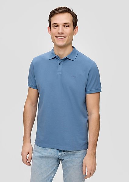 s.Oliver Kurzarmshirt Poloshirt aus Baumwollpiqué Logo günstig online kaufen